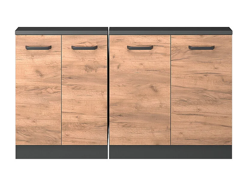 Meuble sous pente chêne de force doré 140x46x81.6 r-line