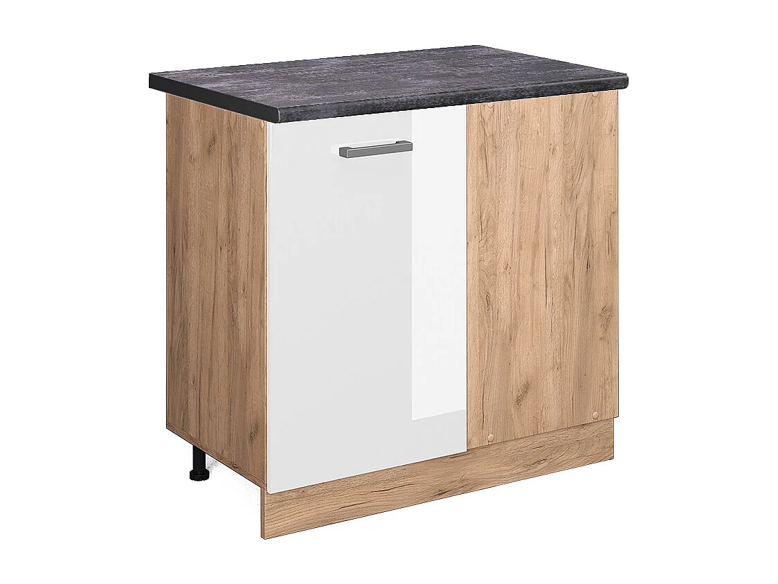 Armario de esquina blanco alto brillo 86x60x81.6 r-line