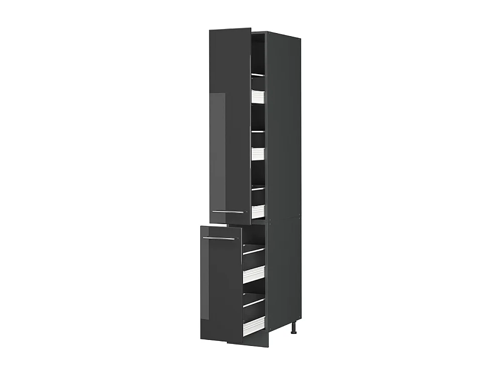 Küchenunterschrank anthrazit hochglanz 30x58x206.8 fame-line