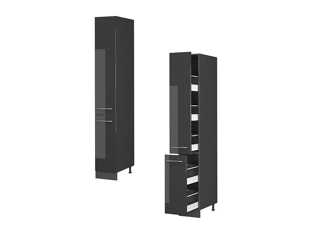 Küchenunterschrank anthrazit hochglanz 30x58x206.8 fame-line