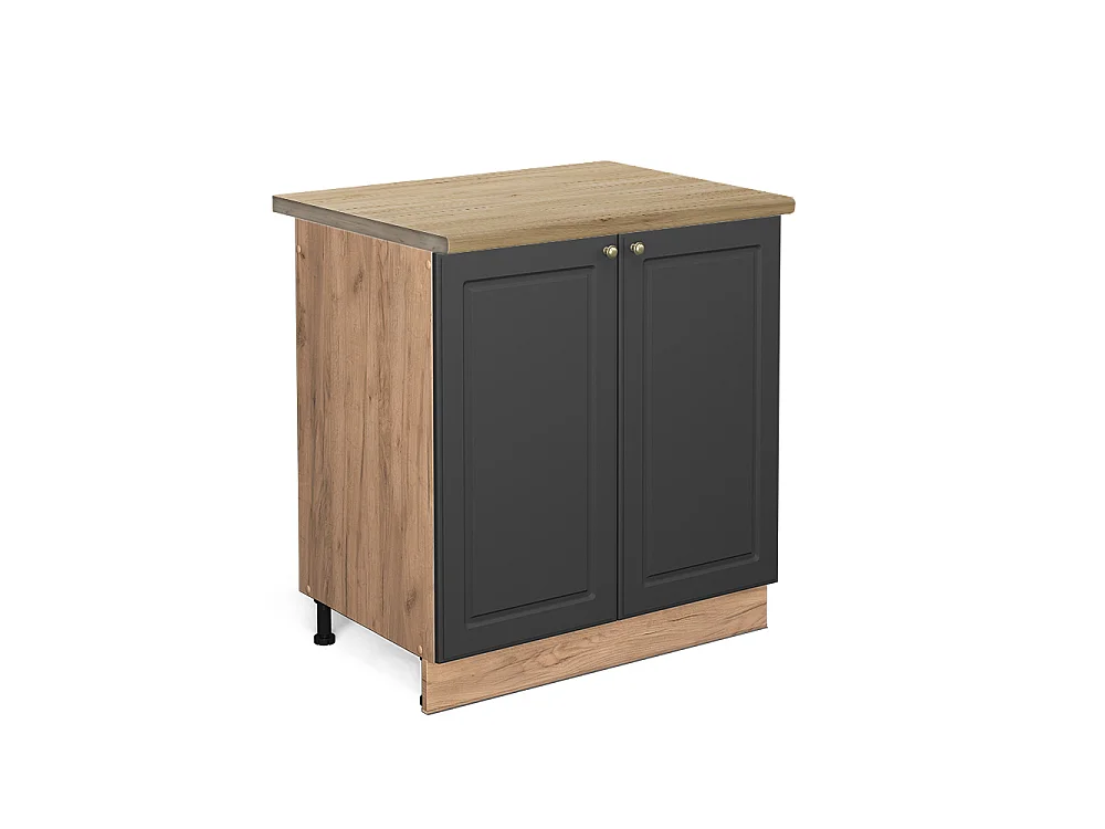 Meuble bas sous-évier anthracite-or 80x60x82 fame-line