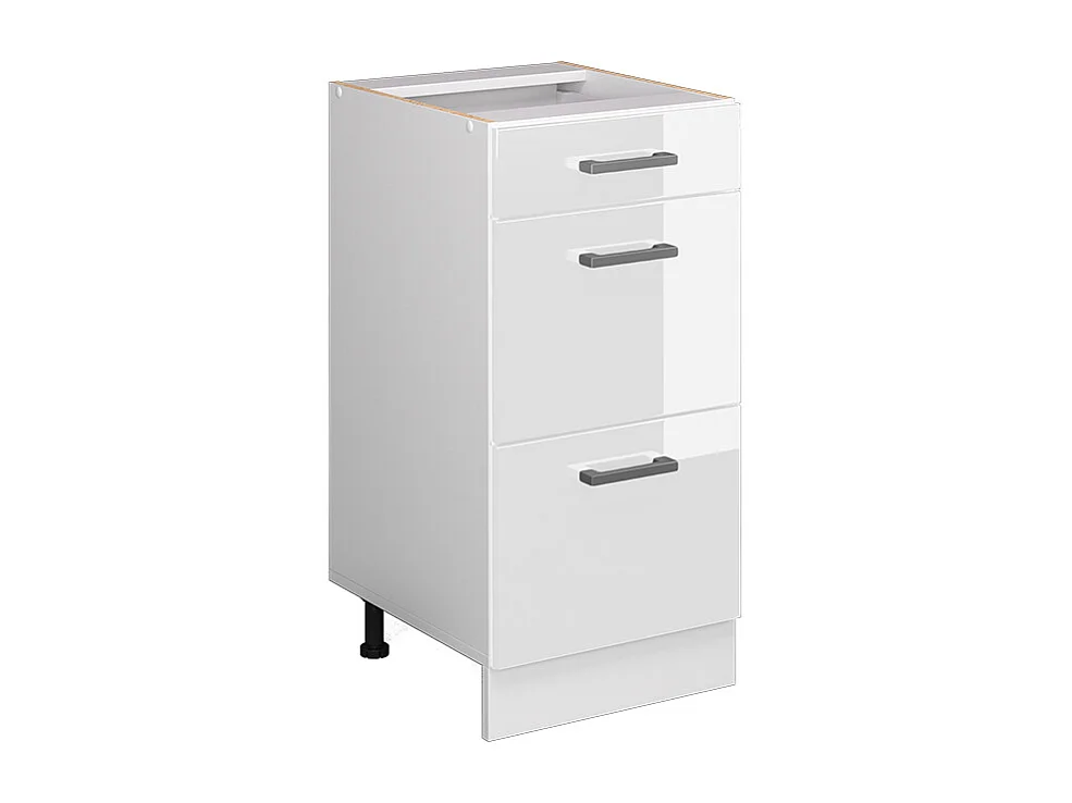 Meuble cuisine blanc haute brillance 40x46x81.6 r-line