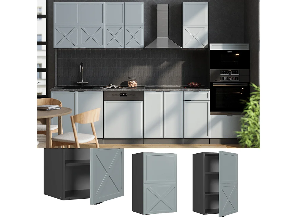 Hangkast licht blauw-grijs 45x34.1x72 fame-line