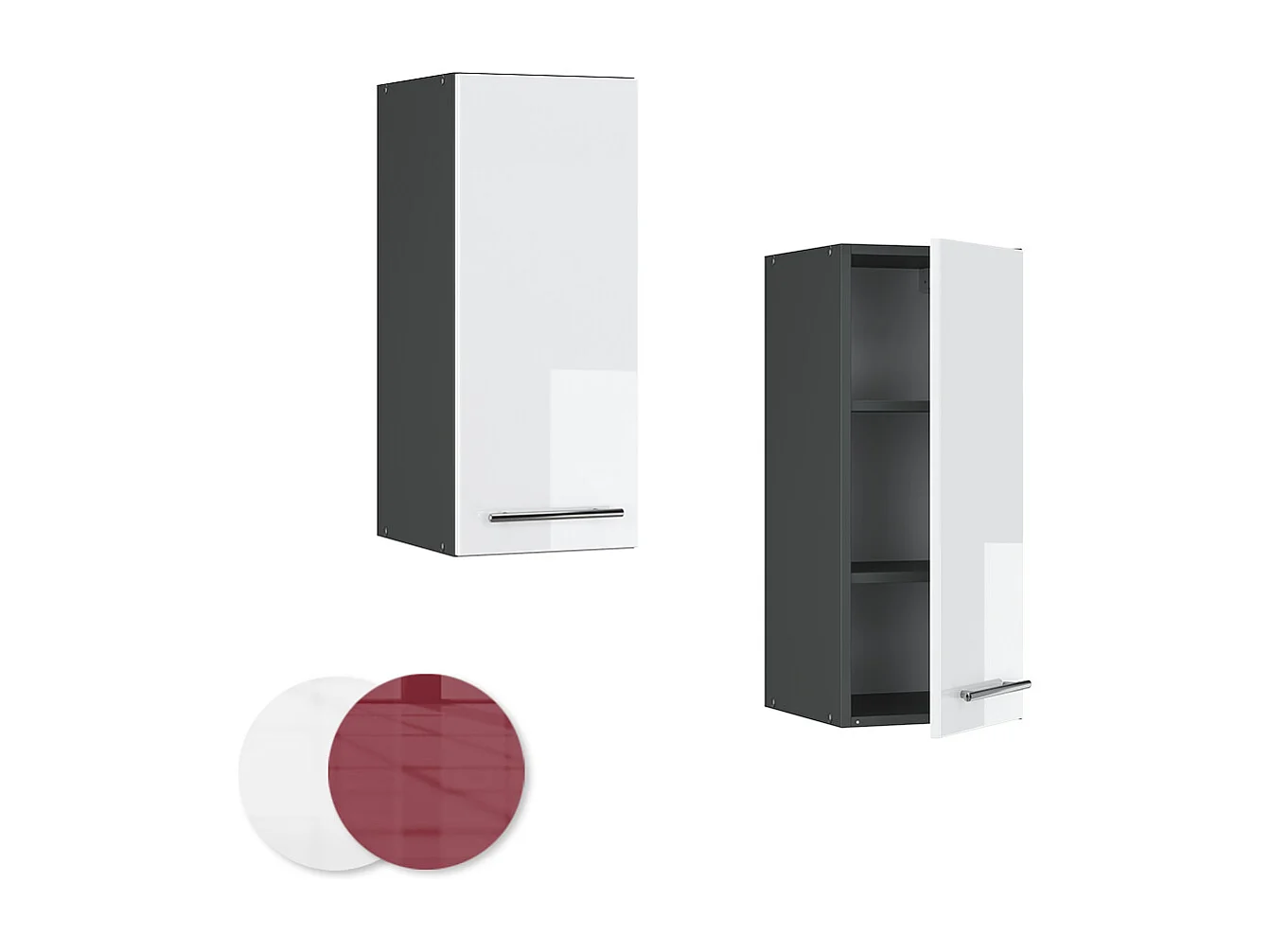 Armario colgante blanco alto brillo 30x34.1x72 fame-line