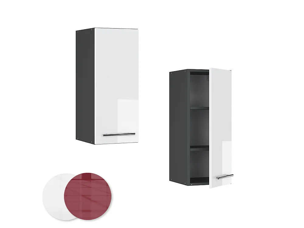 Wall cabinet white high gloss 30x34.1x72 fame-line