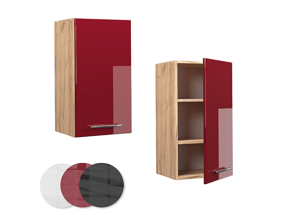 Wall cabinet bordeaux high gloss 40x34.1x72 fame-line