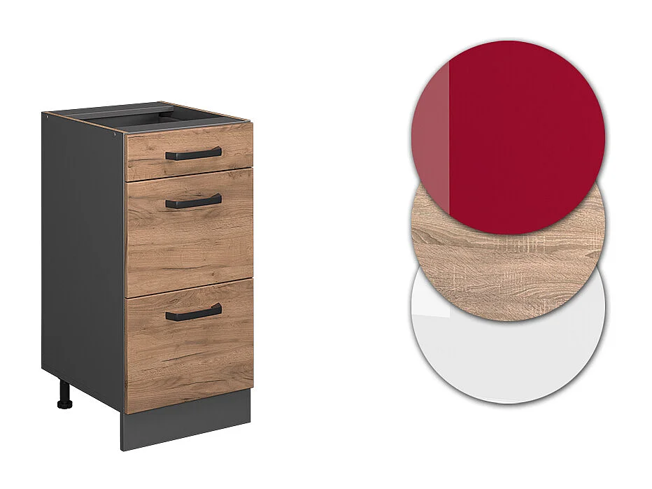 Meuble cuisine chêne de force doré 40x46x81.6 r-line