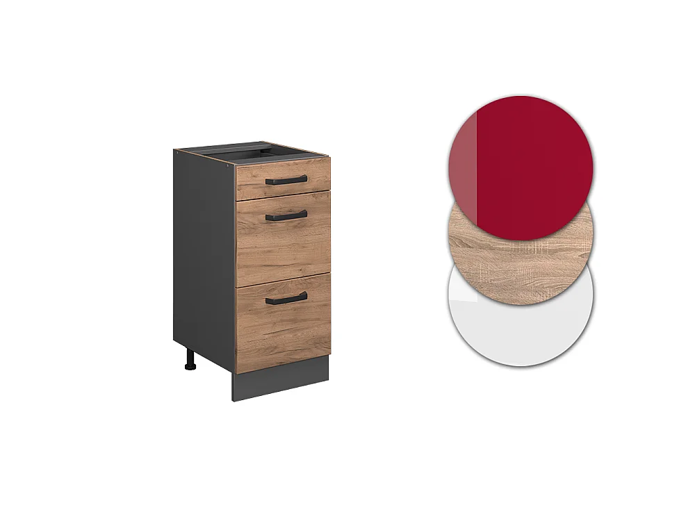 Meuble cuisine chêne de force doré 40x46x81.6 r-line