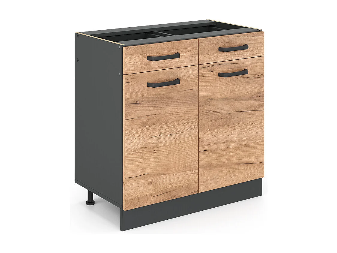 Meuble cuisine chêne de force doré 80x46x81.6 r-line