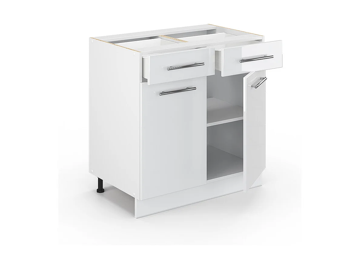 Küchenunterschrank weiß hochglanz 80x51.6x82 fame-line