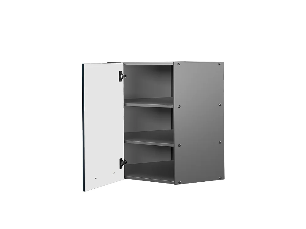 Corner wall cabinet dark blue high gloss 57x34.1x72 fame-line