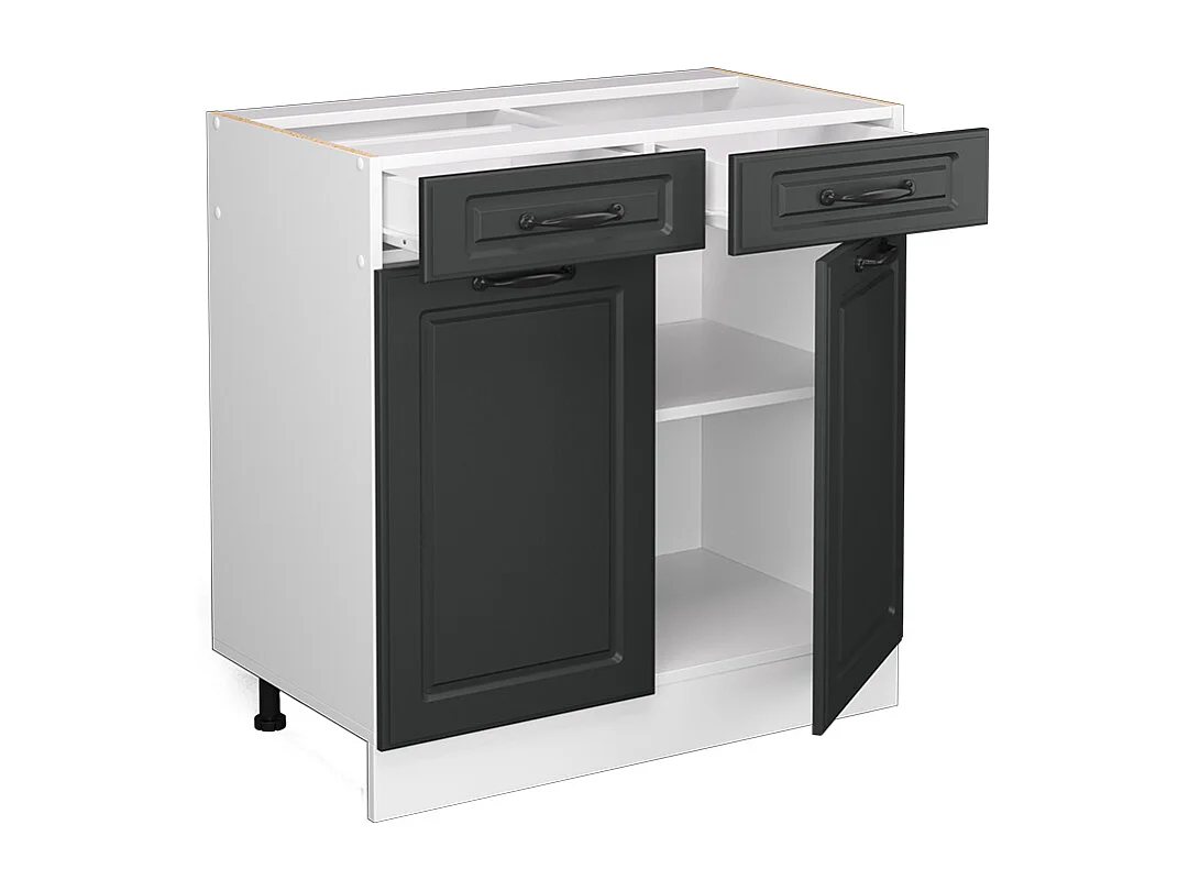Mueble bajo de cocina antracita casa de campo 80x60x81.6 r-line
