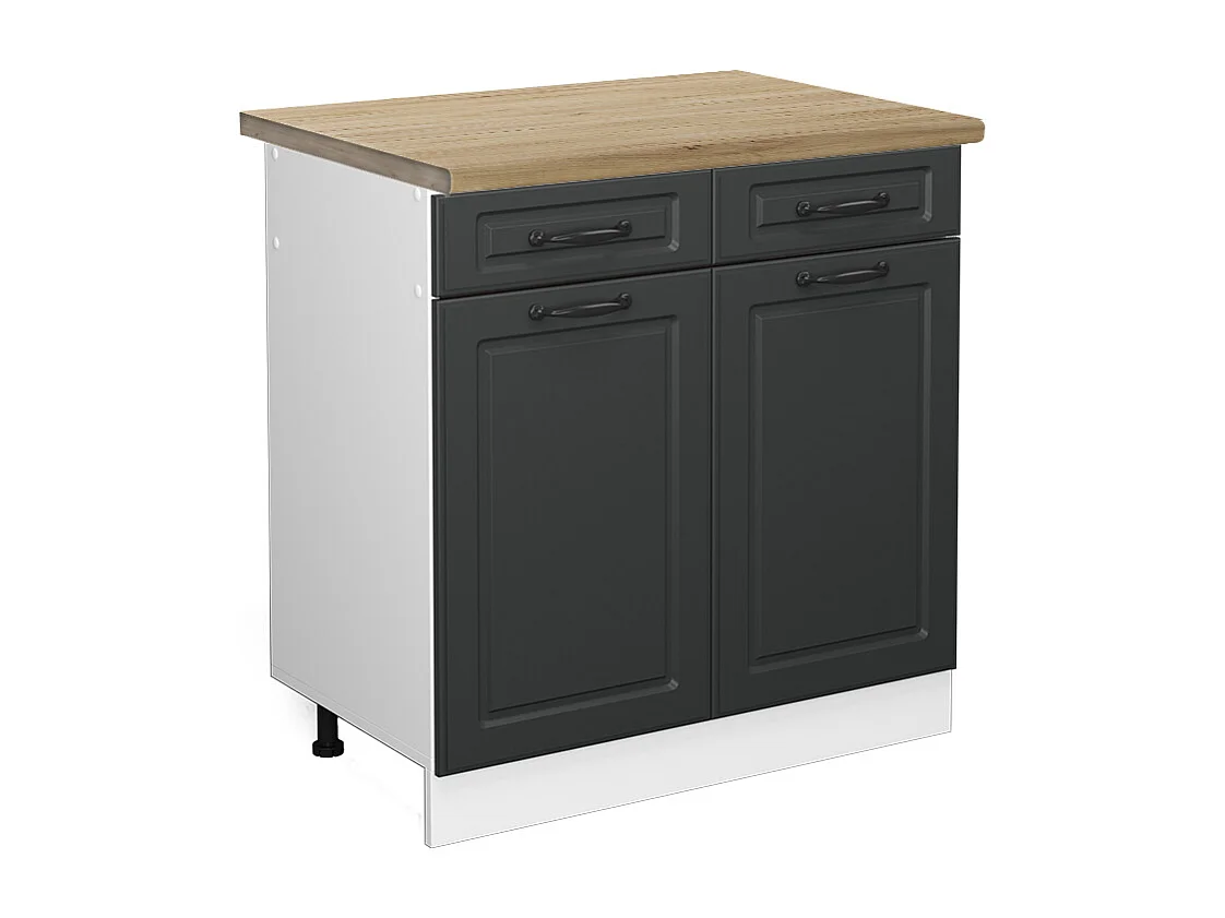 Mueble bajo de cocina antracita casa de campo 80x60x81.6 r-line