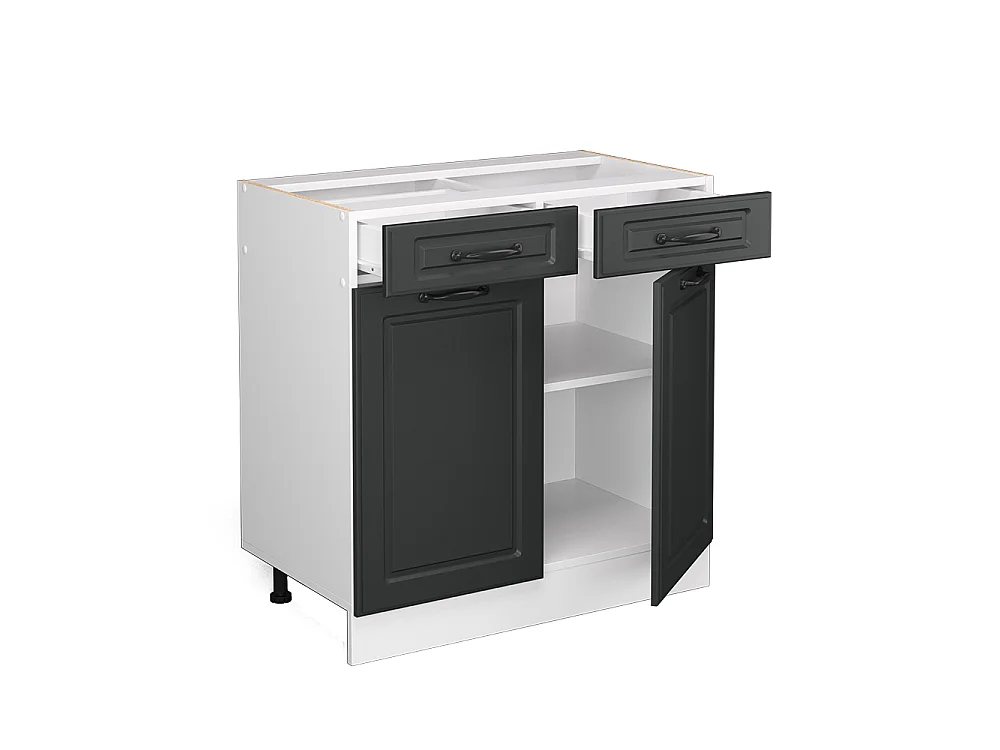 Meuble cuisine anthracite campagne 80x60x81.6 r-line