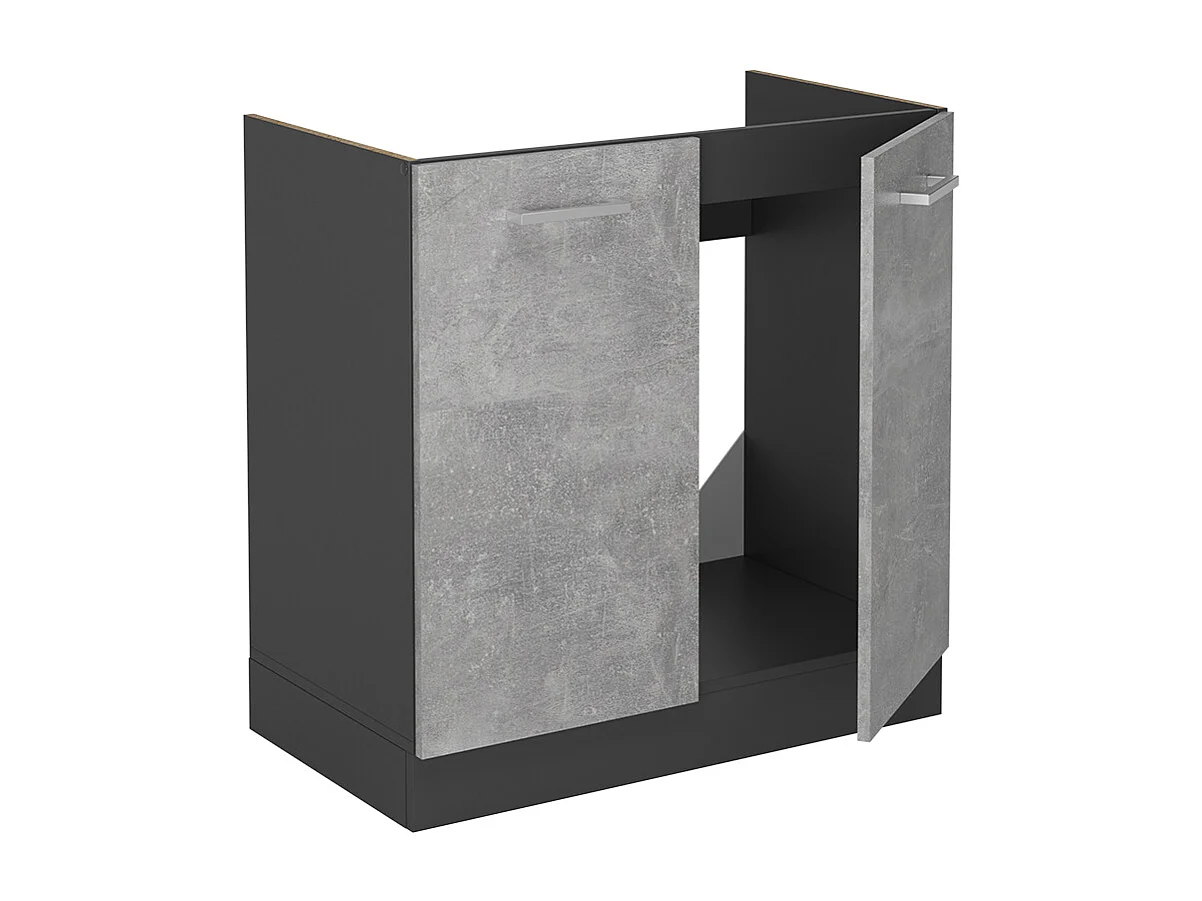 Mobile lavello cucina calcestruzzo 80x60x81.6 r-line