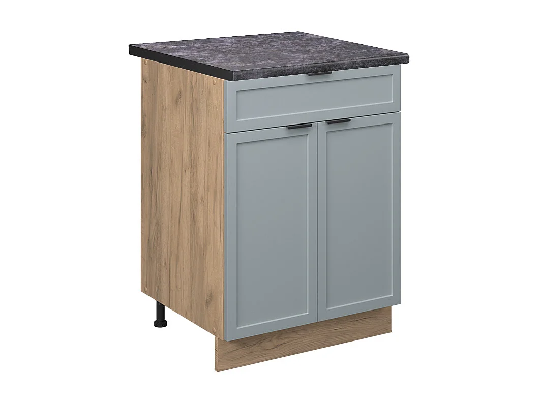 Meuble cuisine bleu clair-gris 60x60x82 fame-line