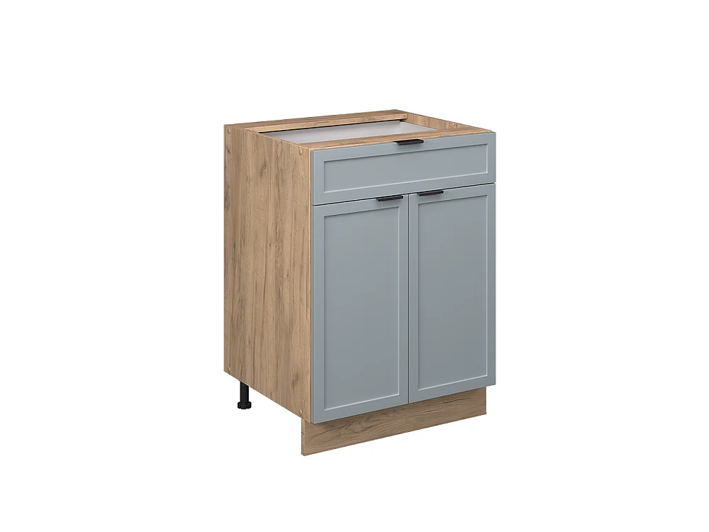 Kitchen base cabinet light blue-grey 60x60x82 fame-line