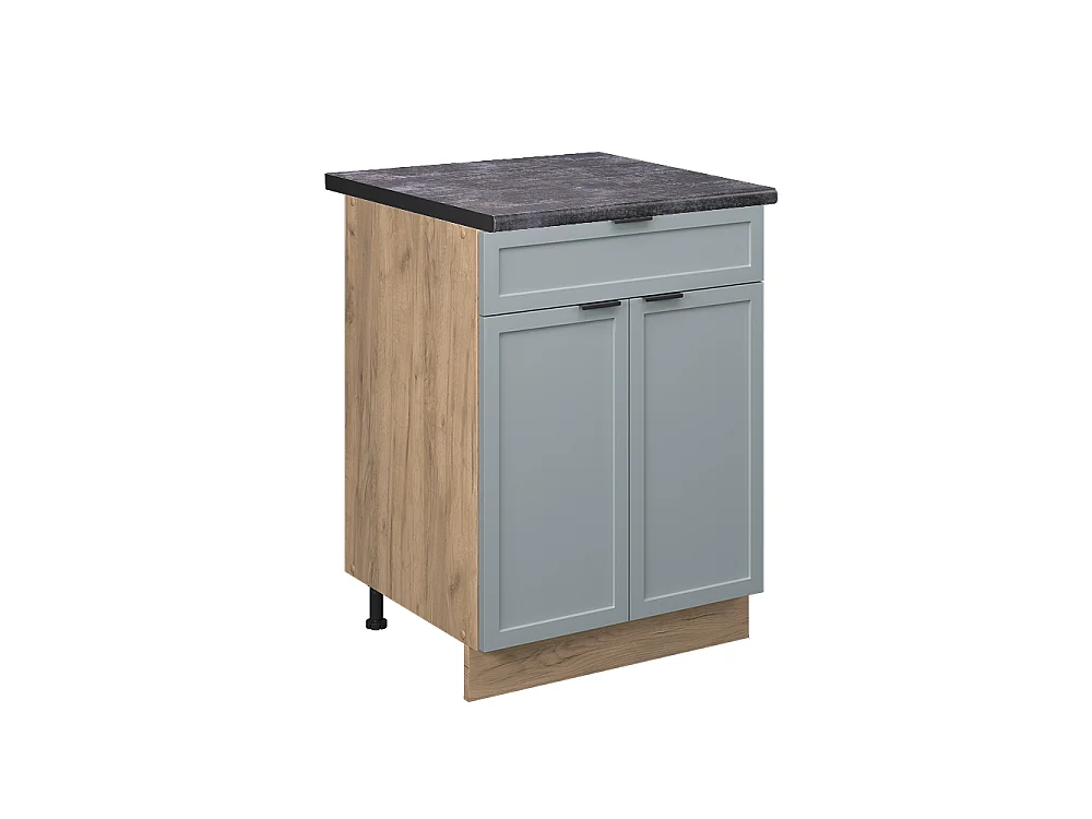 Kitchen base cabinet light blue-grey 60x60x82 fame-line