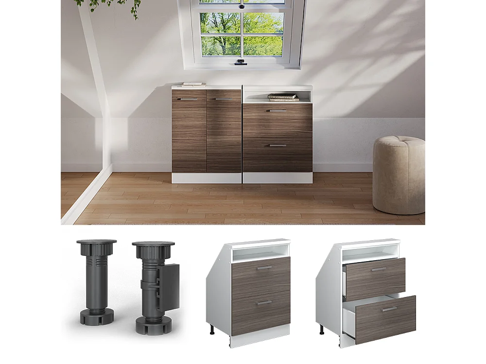 Meuble sous pente gris noble 60x46x81.6 r-line