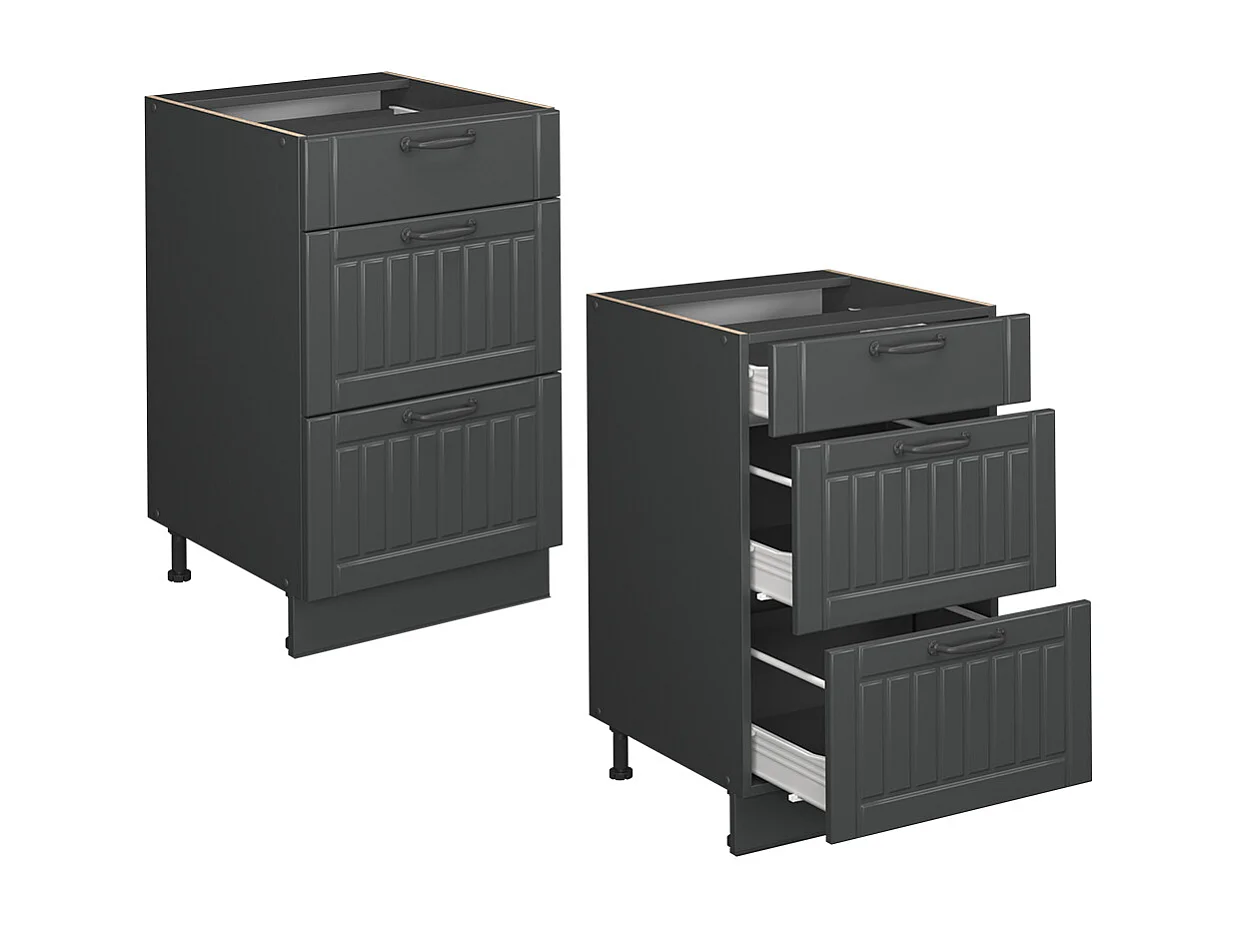 Meuble cuisine gris foncé 50x51.6x82 fame-line