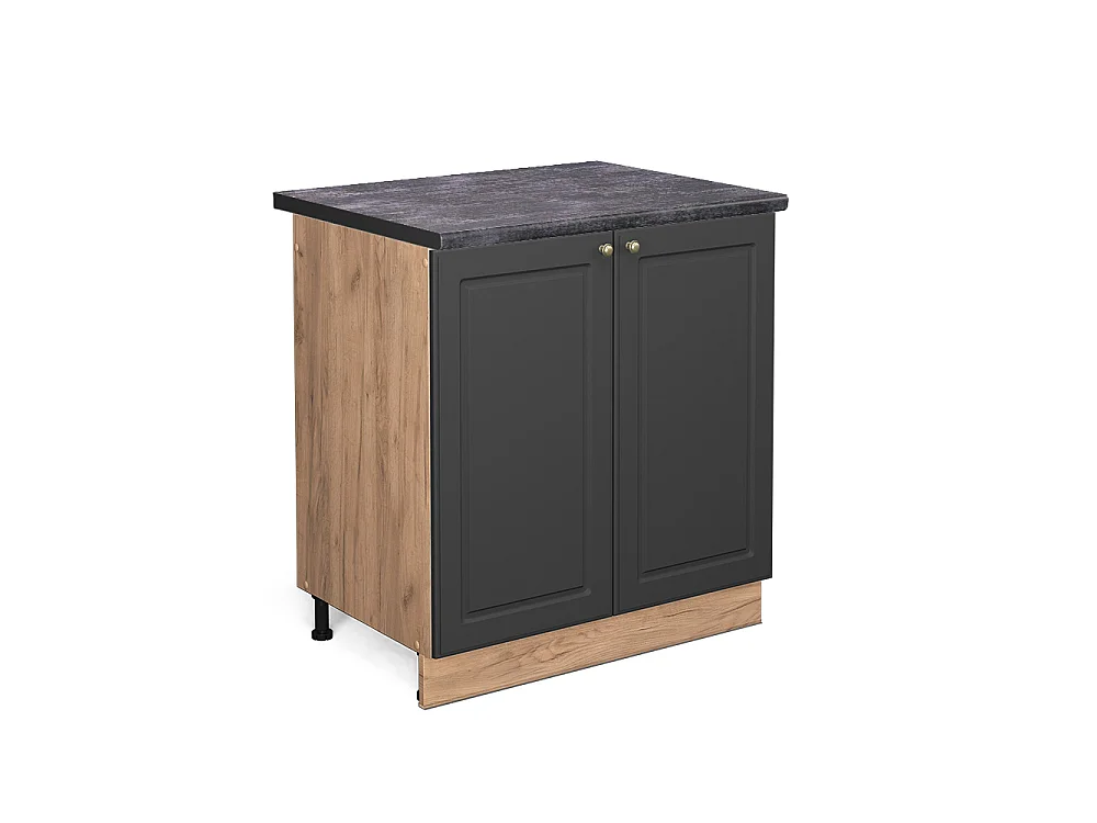 Meuble bas sous-évier anthracite-or 80x60x82 fame-line