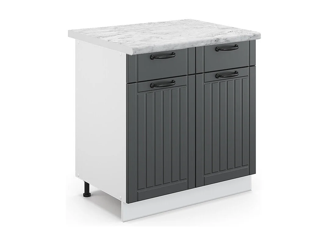 Mueble bajo de cocina antracita casa de campo 80x60x82 fame-line