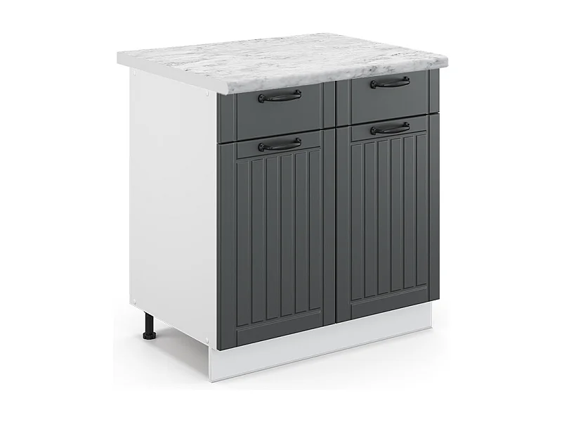 Mueble bajo de cocina antracita casa de campo 80x60x82 fame-line