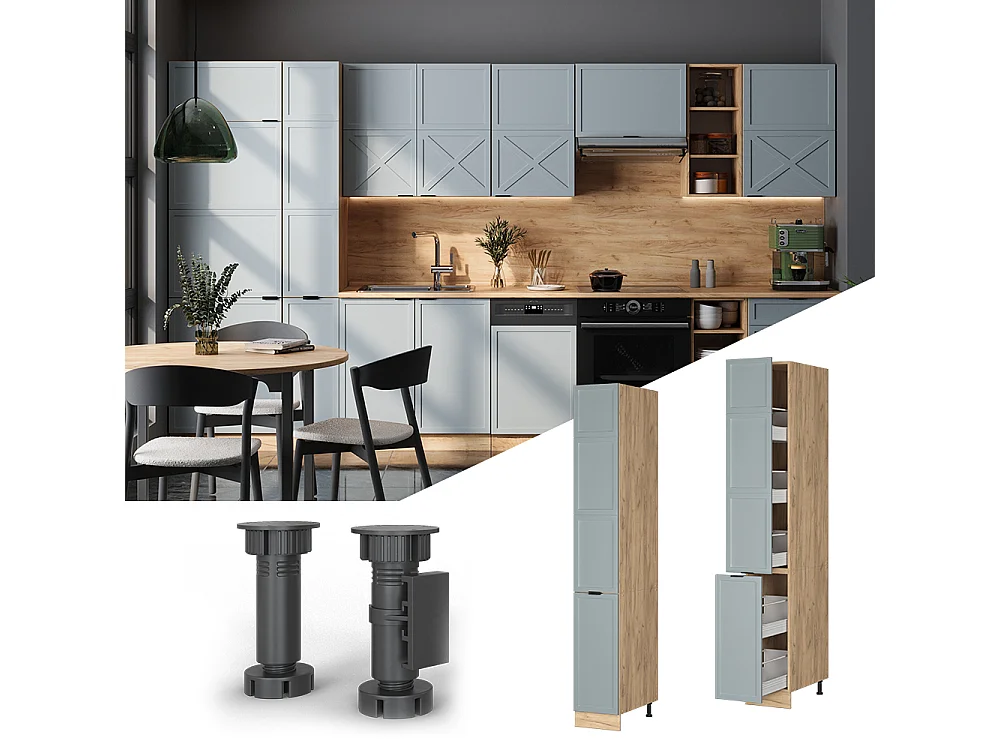 Apotekerskab lys blågrå 30x58x206.8 fame-line