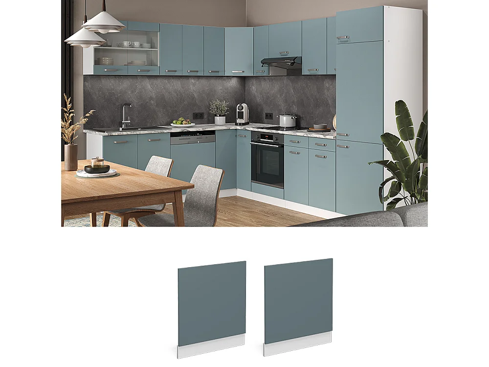 Panel frontal gris azulado 60x1.6x57.2 r-line