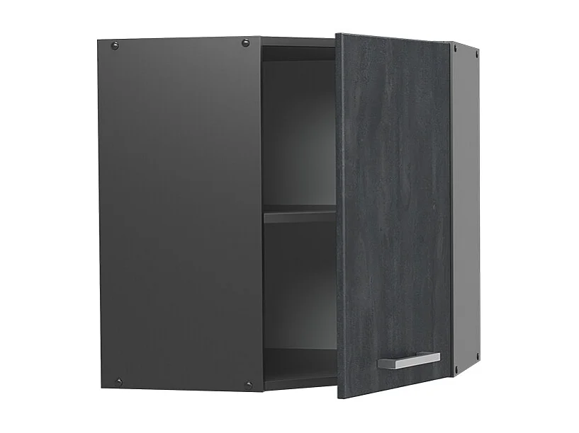 Armario colgante de esquina hormigón negro 57x34.1x60 r-line