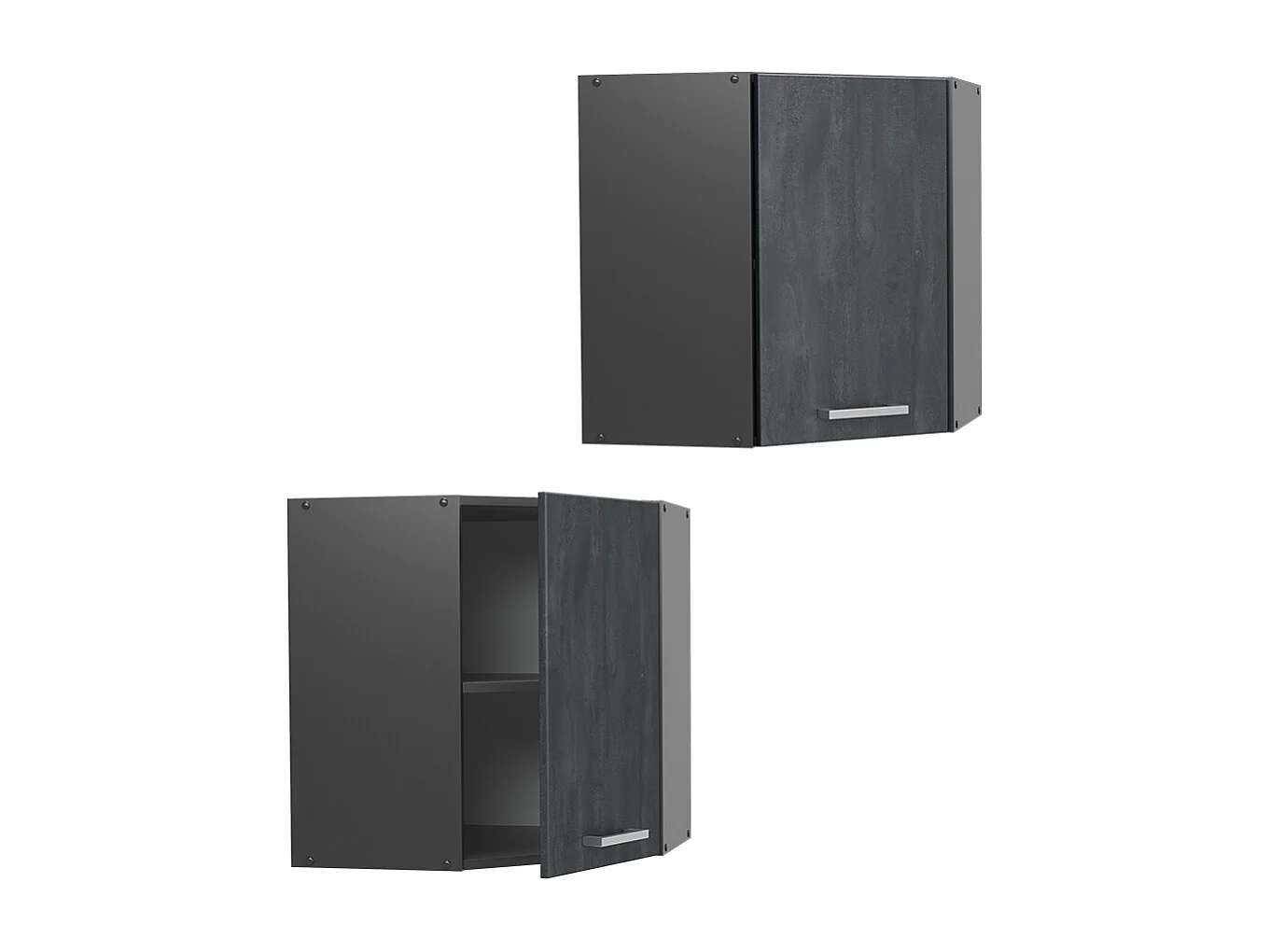 Elément haut de cuisine béton noir 57x34.1x60 r-line