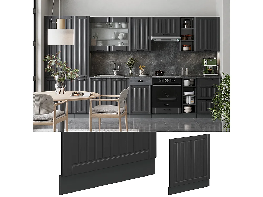 Façade gris foncé 60x1.6x67.4 fame-line