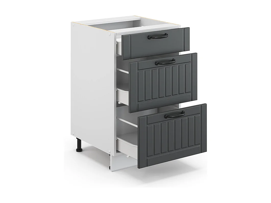 Meuble cuisine anthracite campagne 50x51.6x82 fame-line