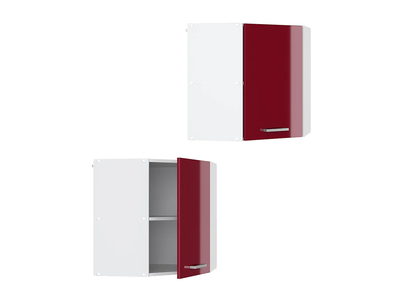 Elément haut de cuisine rouge brillant 57x34.1x60 r-line