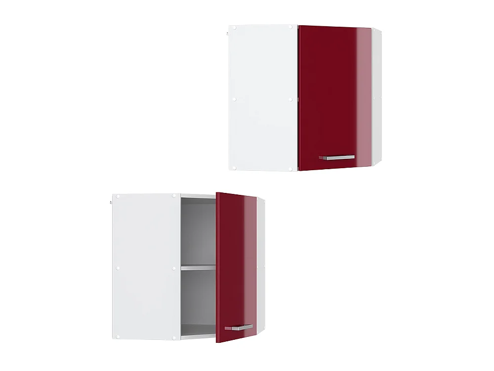 Elément haut de cuisine rouge brillant 57x34.1x60 r-line