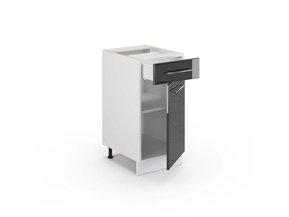 Mobiletto base per cucina antracite lucido 40x51.6x82 fame-line