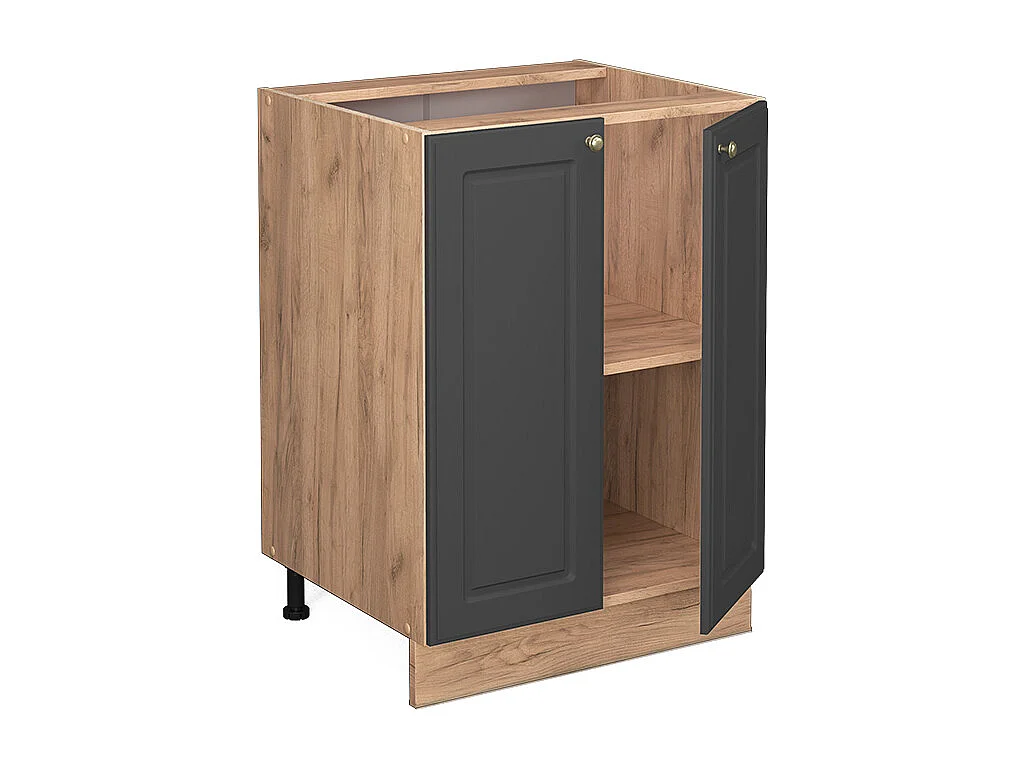 Mueble bajo de cocina antracita-oro 60x51.6x82 fame-line