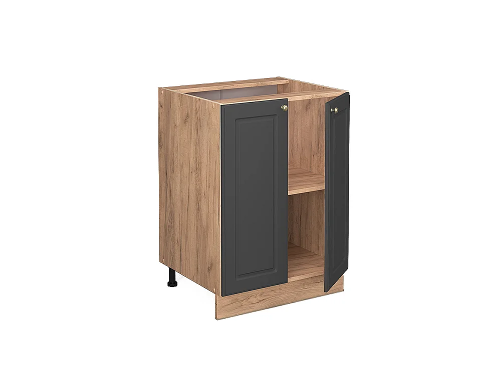 Keukenonderkast antraciet-goud 60x51.6x82 fame-line