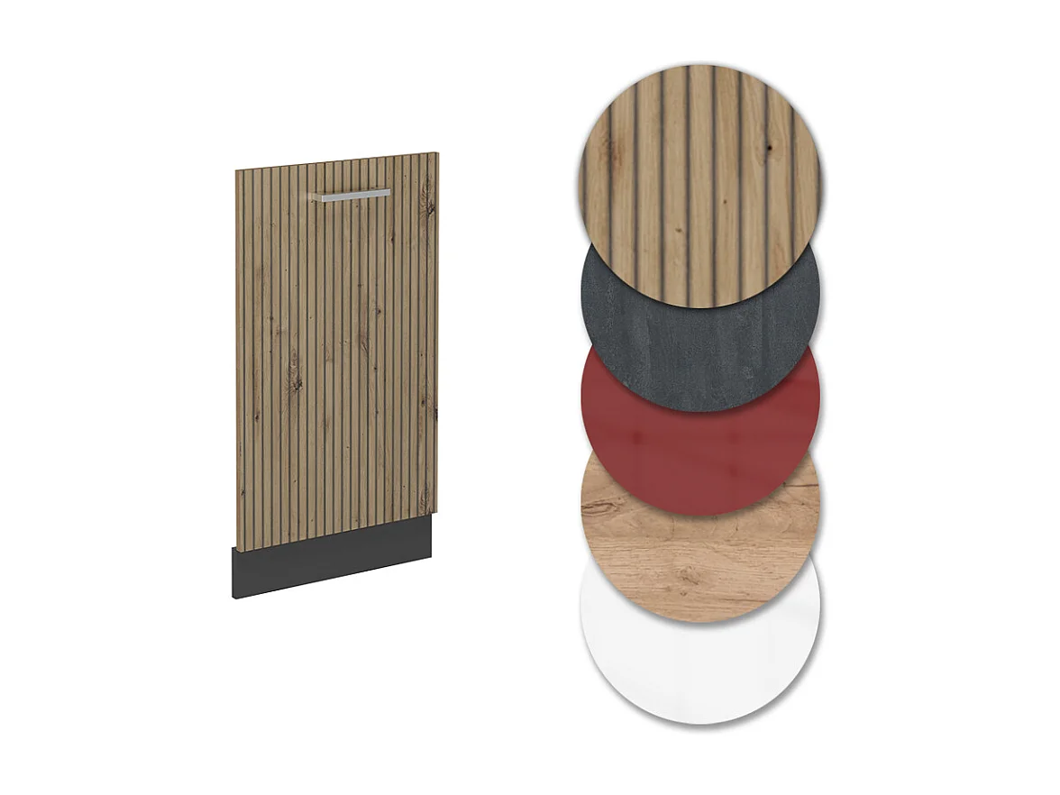 Pannello frontale della lavastoviglie rovere artigianale 45x1.6x81.8 r-line