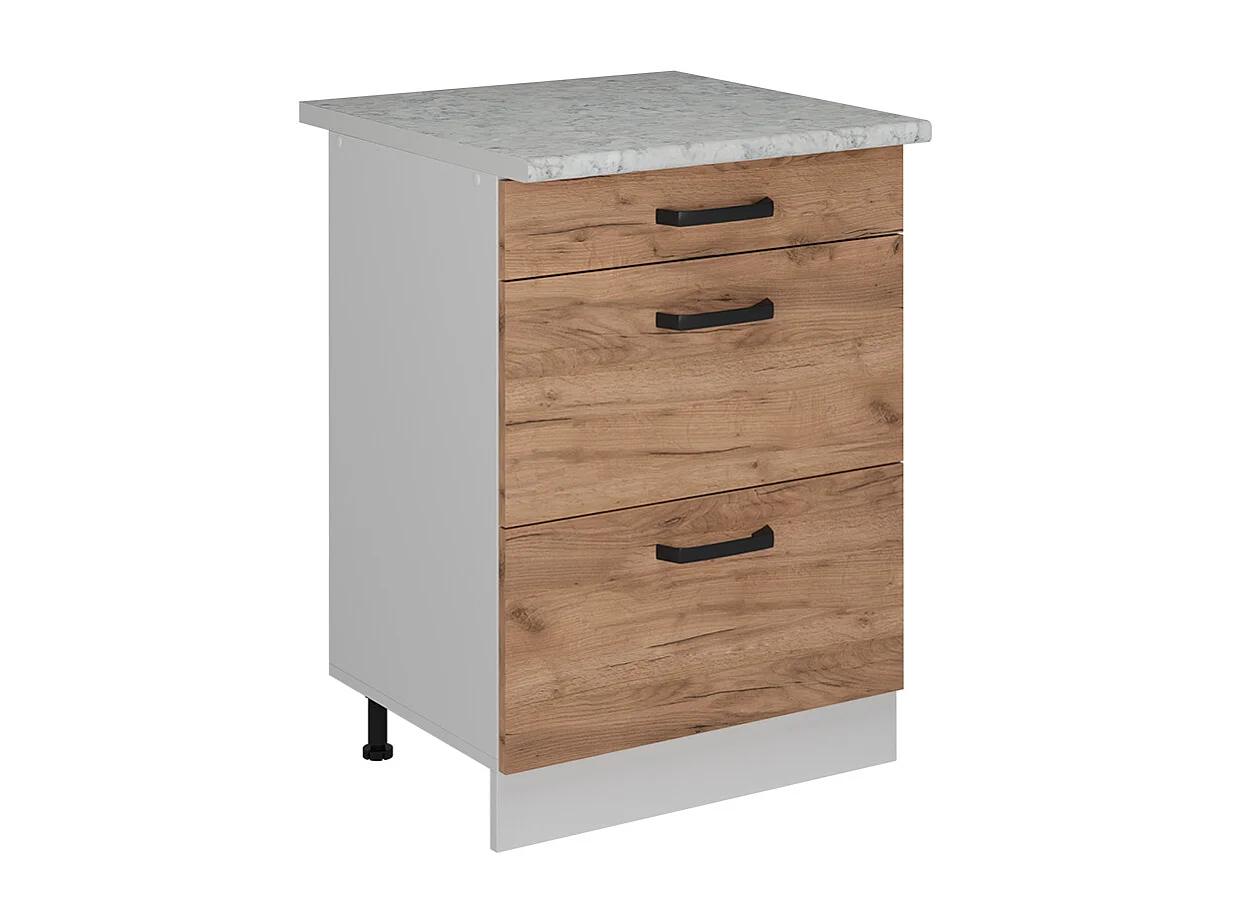 Mobiletto base per cucina quercia dorata 60x60x81.6 r-line