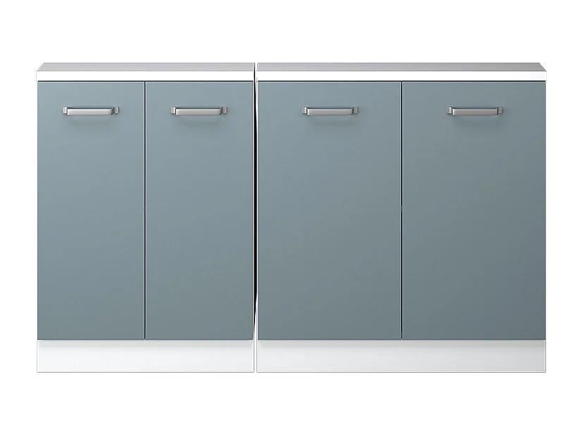 Meuble sous pente bleu-gris 140x46x81.6 r-line