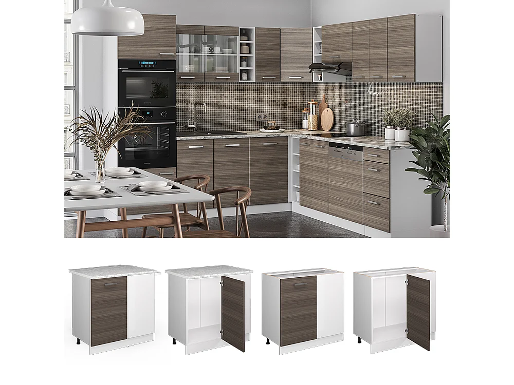 Armario de esquina gris noble 86x60x81.6 r-line