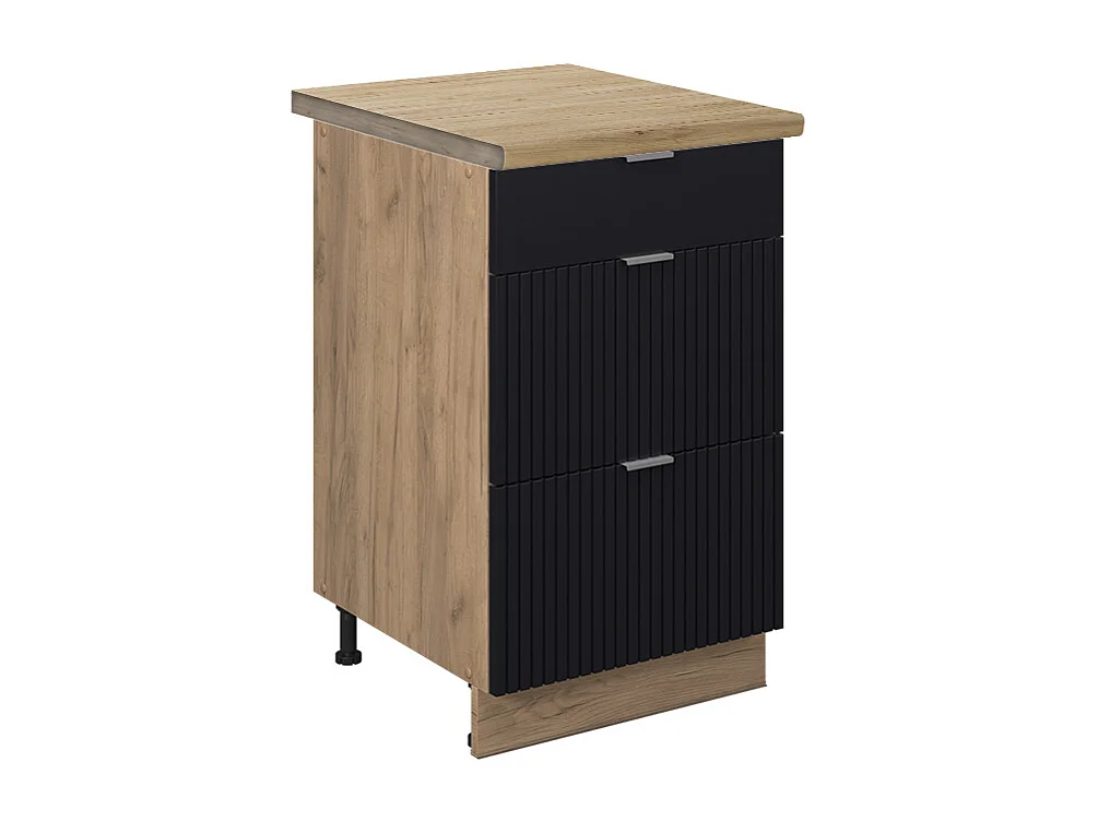 Mueble bajo de cocina rayas negras 50x60x82 fame-line