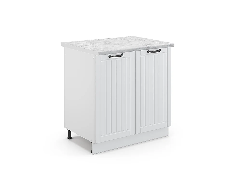 Meuble bas sous-évier blanc campagne 80x60x82 fame-line