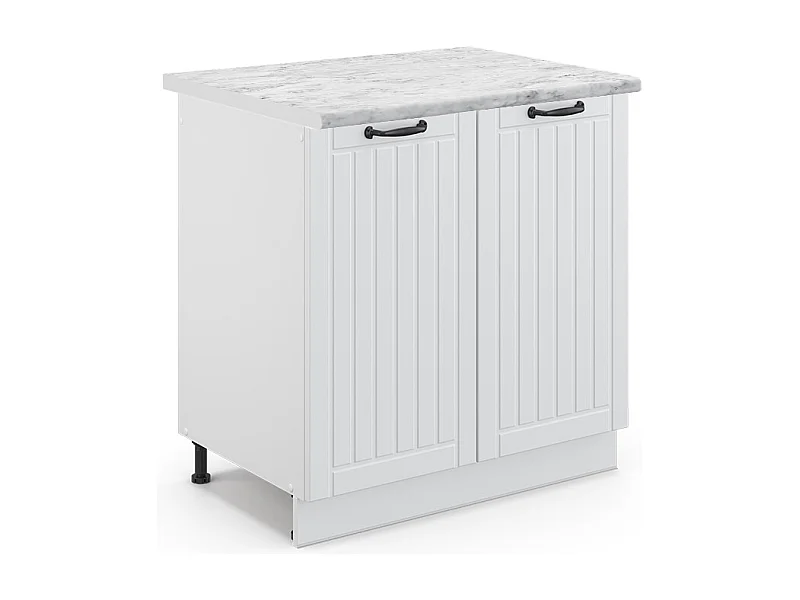 Meuble bas sous-évier blanc campagne 80x60x82 fame-line