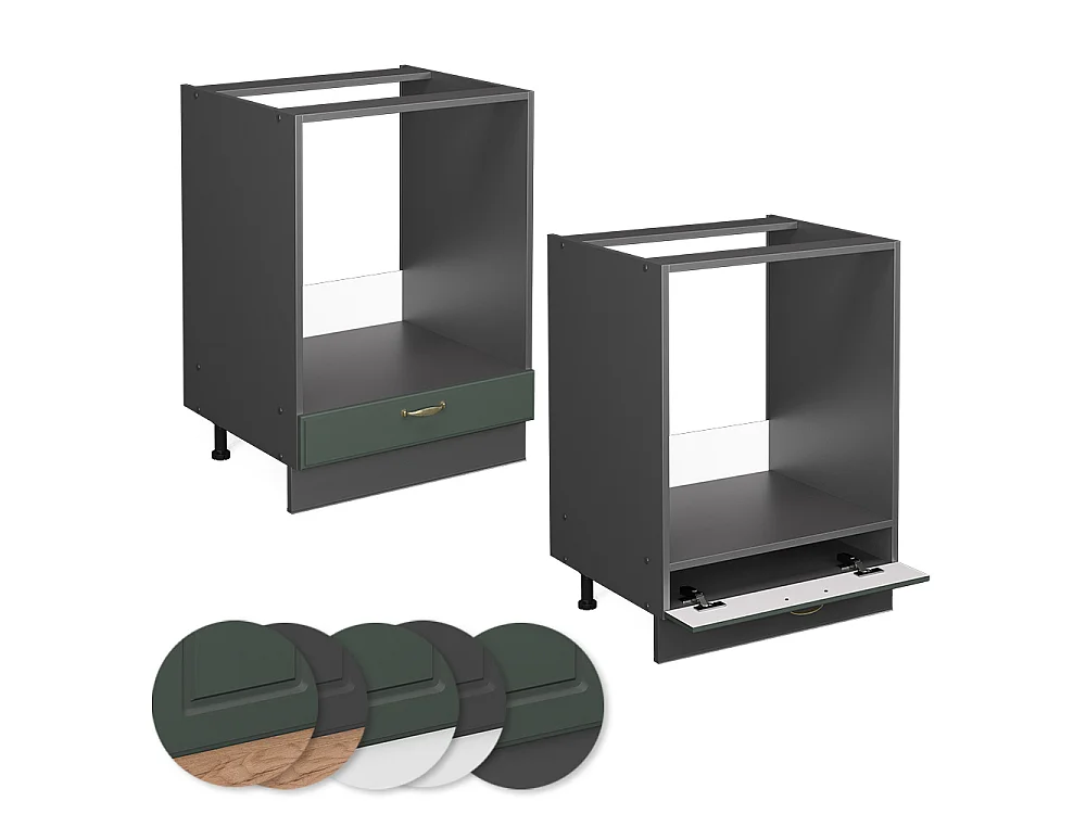 Armario para horno empotrado verde dorado casa de campo 60x51.6x82 fame-line