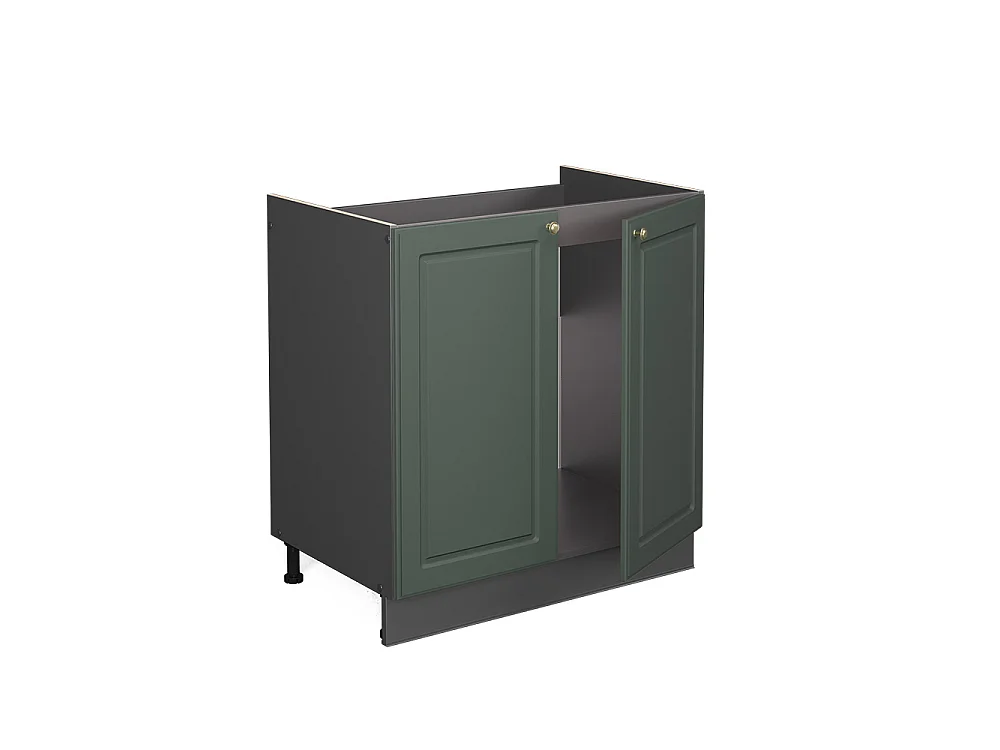 Meuble bas sous-évier vert or campagne 80x51.6x82 fame-line