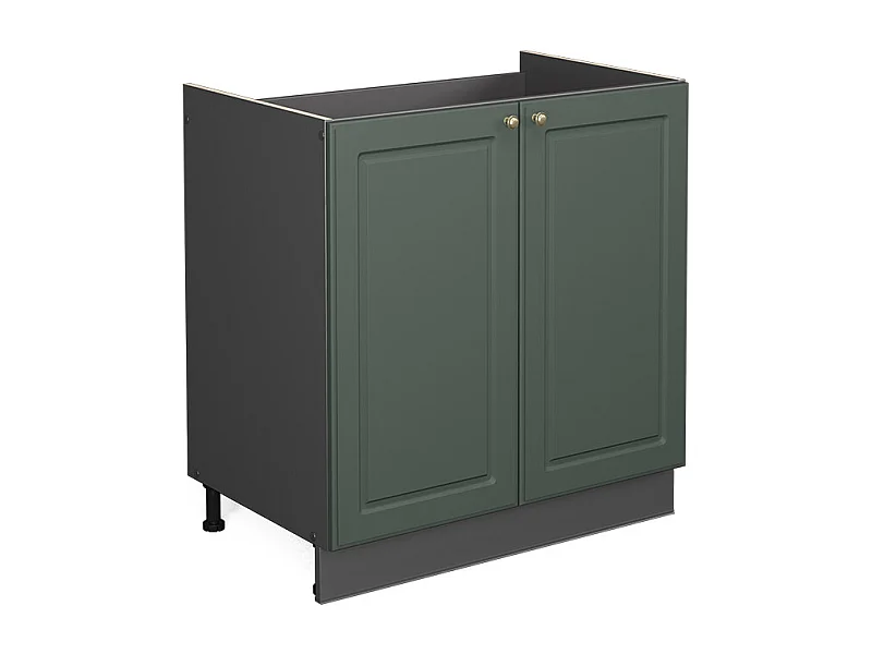 Meuble bas sous-évier vert or campagne 80x51.6x82 fame-line