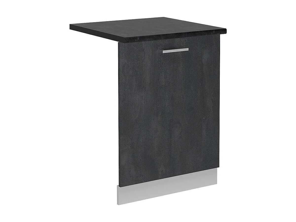 Panel frontal del lavavajillas hormigón negro 60x1.6x81.8 r-line