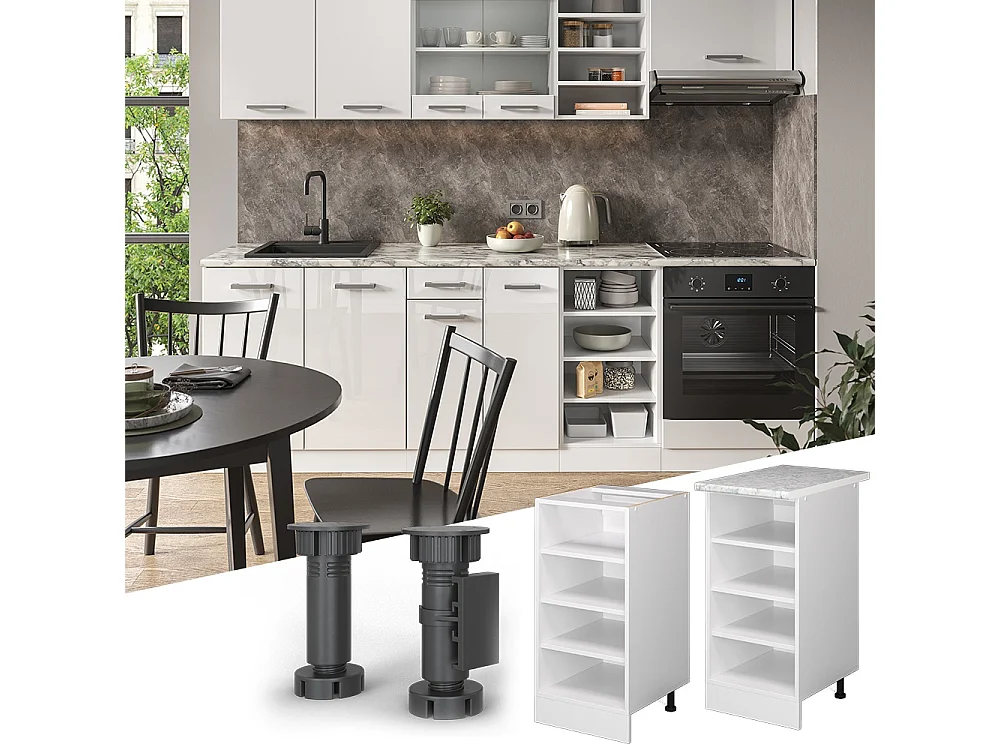 Etagère de cuisine blanc 40x46x81.6 r-line
